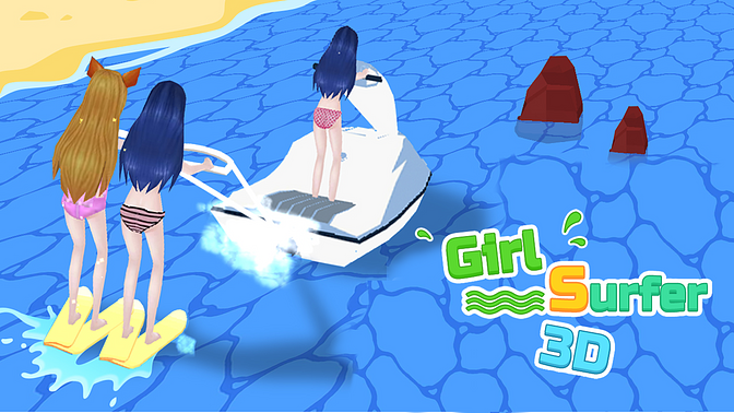 Girl Surfer 3D